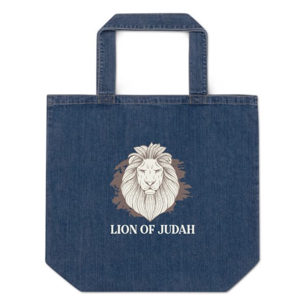Organic denim tote bag