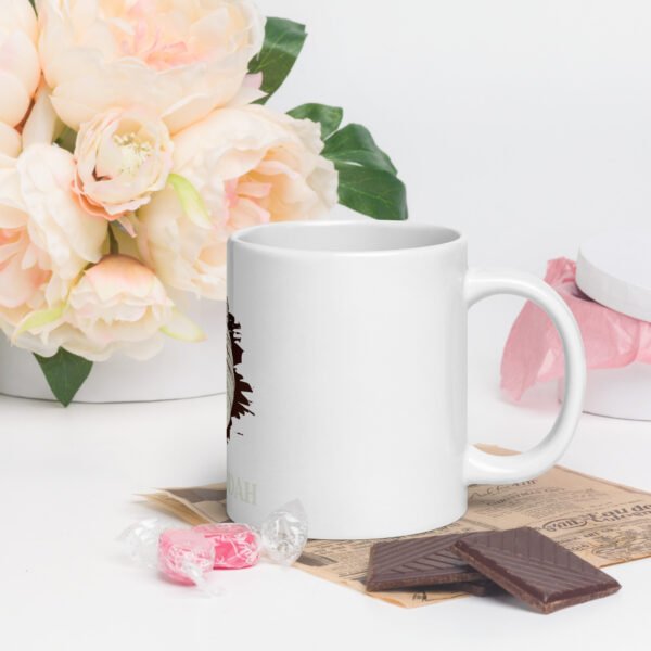 White glossy mug